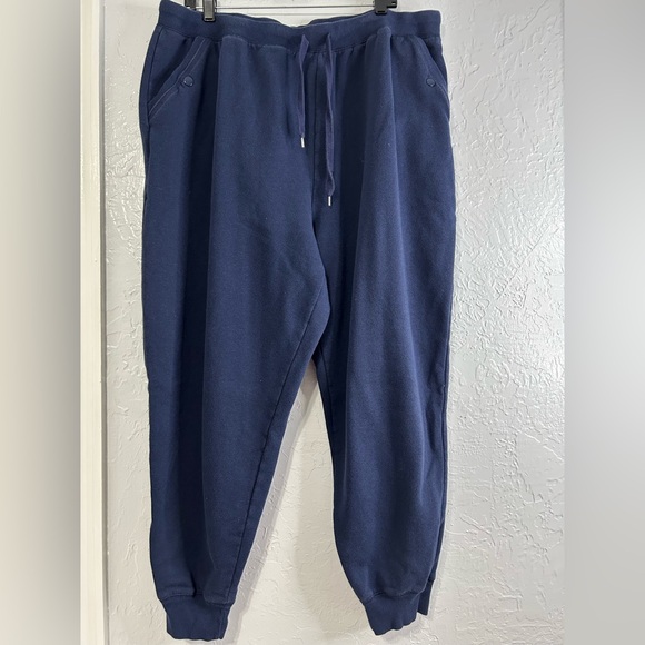 Woman Within Pre-Loved Navy Jogger Sweatpants 2X / Plus Size Lounge - Picture 1 of 9